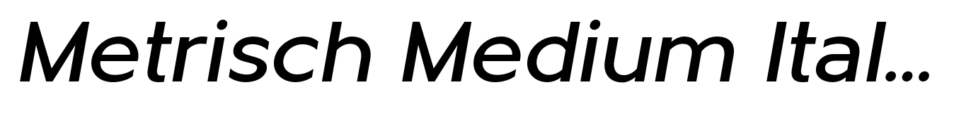 Metrisch Medium Italic